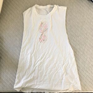 Lululemon white pineapple muscle tank